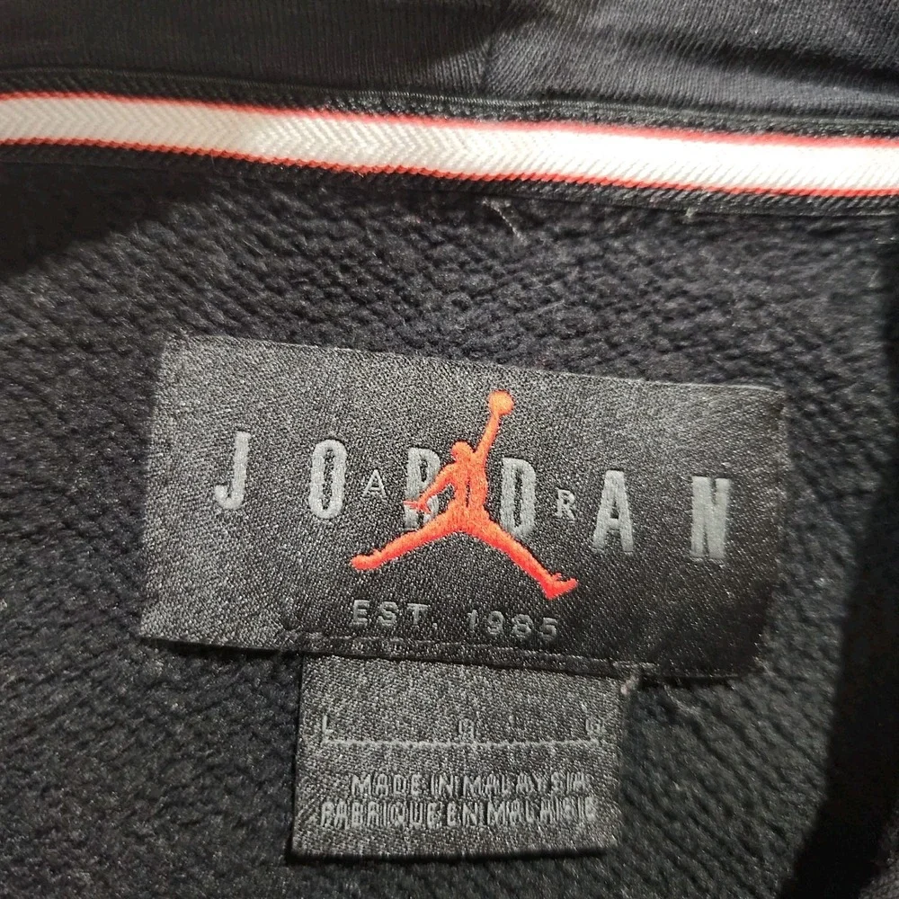 Jordan Flight MVP Fleece Pullover‎ Hoodie Mens Size Large Black